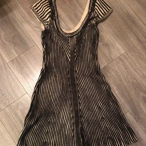 FREE PEOPLE black and white sweater dress